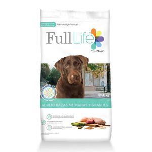 Full Life Alimento Seco para Perros Adulto Raza Mediana 8 kg Premio para Perros Carne Yumpers 100 g