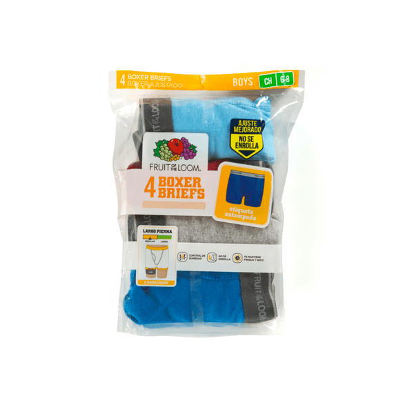 Fruit Of The Loom Boxer Caballero Azul 4-Pack T-Eg - H-E-B México