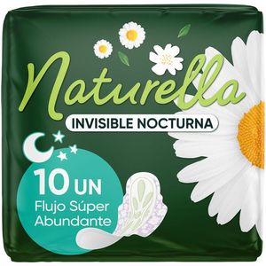 Toallas Femeninas Naturella Invisibles Nocturnas con 10 pz