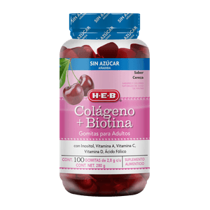 HEB Colageno + Biotina Gomitas Cereza Adultos con 100 pz