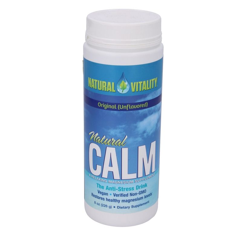 Farmacias del Ahorro, Natural Vitality Calm Suplemento Alimenticio de Polvo  para preparar Bebida de Magnesio 226 gr