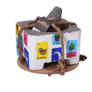 Molcajete Cuadrado 8 Pintado 1 Pz