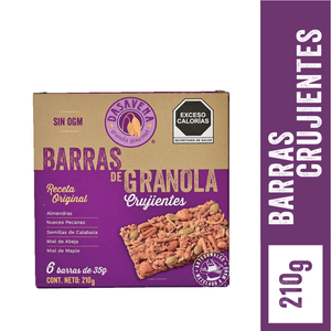 Dasavena Barras de Granola Receta Original 210 g