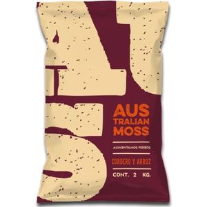 Australian Moss Alimento Seco para Perros Cordero y Arroz 2 kg Premio para Perros para Entrenamiento 120 g