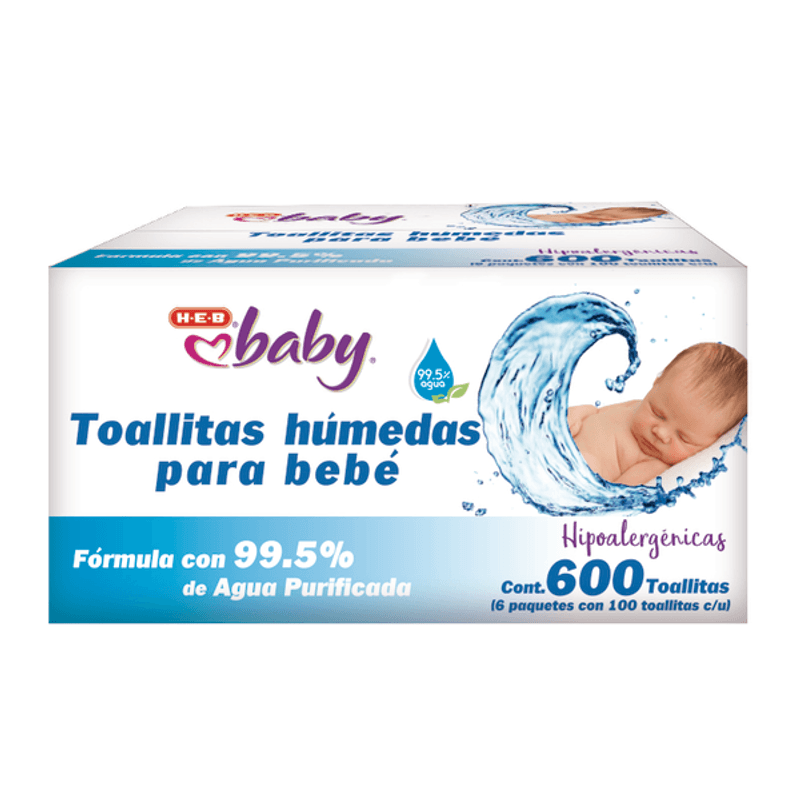 Toallitas húmedas para bebé con jabón.