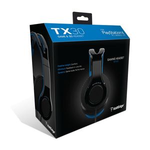 Audífonos Alámbricos Gaming Voltedge Over Ear TX30 Game & Go Negro Y Azul 1 Pz