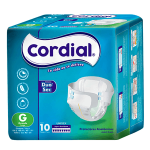 Pañal Protector Cordial Grande 10 Pz