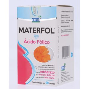 Materfol 400 Mcg 90 Tab Acido Folico 90 Pz