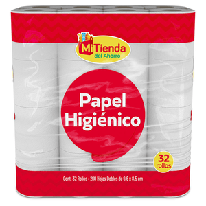 Papel Higiénico 200 Hojas Dobles 32 Pz