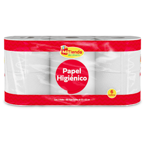 Papel Higiénico 600 Hojas Dobles 6 Pz