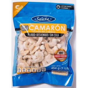 Camaron 51-60 Pelado Desvenado S/Cola 454 Gr