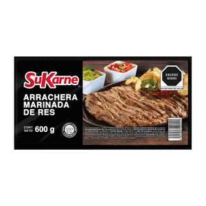 Sukarne Arrachera de Res Marinada 600 g