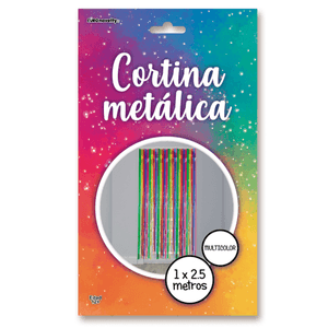 Cortina de Fiesta Metálica Arcoiris 1 Pz