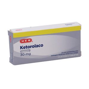 Ketorolaco Sublingual 30mg 6 Tab Gen 6 Pz