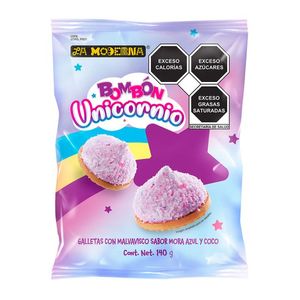 Galletas Unicornio Sabor Mora Azul Y Coco 140 Gr