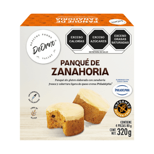 Panqué de Zanahoria Sin Gluten 4 pz