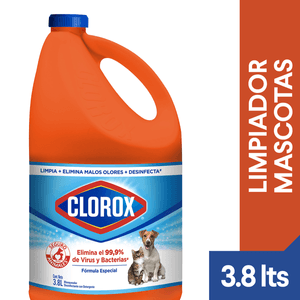 Cloro y Detergente Clorox Seguro para Mascotas 3.8 L