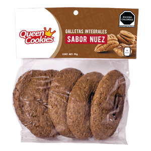 Queen Cookies Galletas Integrales Sabor Nuez 95 g