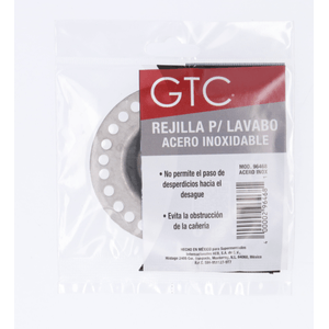 Rejilla de Acero Inoxidable Para Lavabo 1 Pz