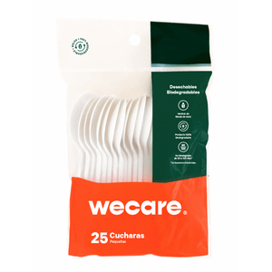 Cucharas Biodegradables Compostables Chica 25 Pz