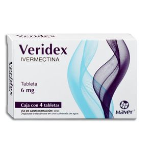 Veridex 6mg 4 Tab Ivermectina Gen 4 Pz