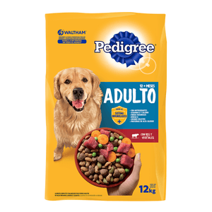 Pedigree Alimento Seco para Perros Pedigree Res y Segetales 12 kg Alimento Húmedo para Perros en sobre RESPET Carne y Vegetales 100 g