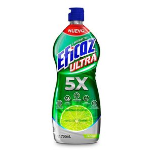 Lavatrastes Líquido Eficaz Ultra 5X Limón 750 ml