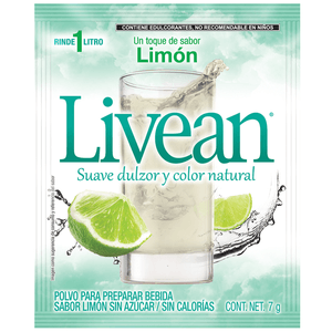 Livean Bebida en Polvo Light Sabor Limón 7 g