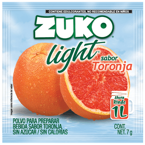 Zuko Polvo Para Preparar Light Sabor Toronja 7 g