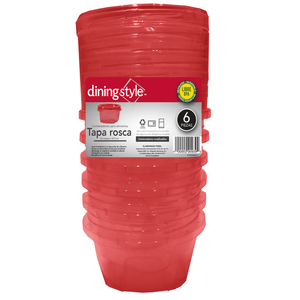 Taparrosca 16 Oz Rojo 6 pz