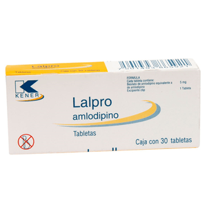 Lalpro  5mg 30 Tab Amlodipino Gen 30 Pz