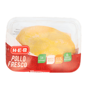 HEB Pechuga de Pollo con Hueso Amarilla Fresca 1 kg