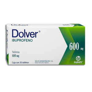 Dolver 600mg 20 Tab Ibuprofeno Gen 20 Pz