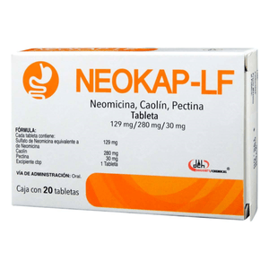 Neokap Lf 30mg 20tab Neomicina Caolin Pectina 20 Pz