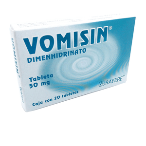 Vomisin 50mg 20 Tab Dimenhidranato Gen 20 Pz