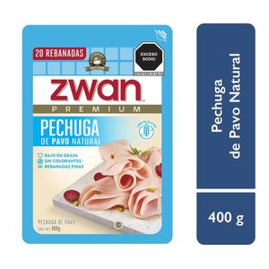 Zwan Jamón Pechuga de Pavo 400 g Pechuga de Pavo Natural 400 g 400 g