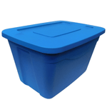 Caja Plastictrends Miami Plástico 19 Litros con Tapa Azul