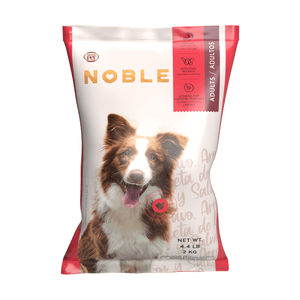 Noble Alimento Seco para Perros Pavo Arroz y Salmón Adulto 2 kg Huellitas de Amor Cama para Mascota Grande Azul