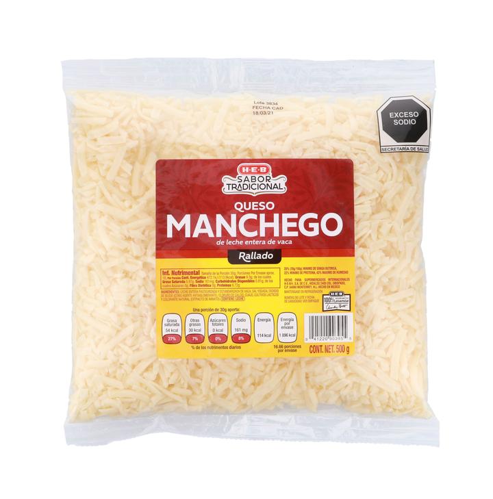 Queso Manchego Rallado SABOR TRADICIONAL HEB 500 g HEB México