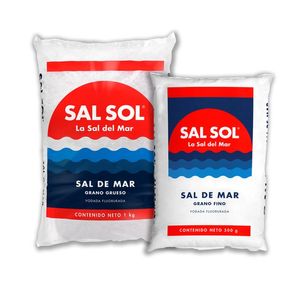 Sal de Mar Sal Sol Grano Grueso Y Grano Fino 1. 1.5 Kg