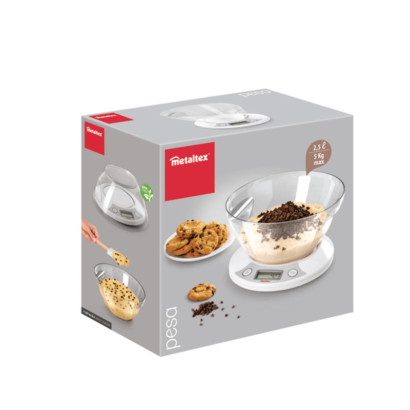 Báscula De Cocina Digital Extraplana, Acero Inox., Precisión 1gr, Hasta 5  Kg, Función Tara Plata Mpm Mwk-02m con Ofertas en Carrefour