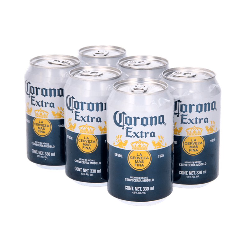 Pack Cerveja Corona Extra Long Neck com 6 unidades - 330ml - - Ebentas
