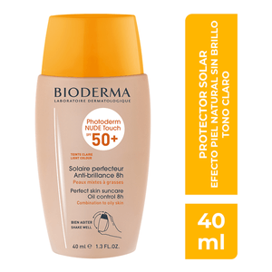 Bioderma Photoderm Nude Touch  FPS 50+ Protector Solar Tono Claro 40 ml