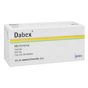 Dabex 850 Mg 30 Tab Clorhidrato de Metformina 30 Pz