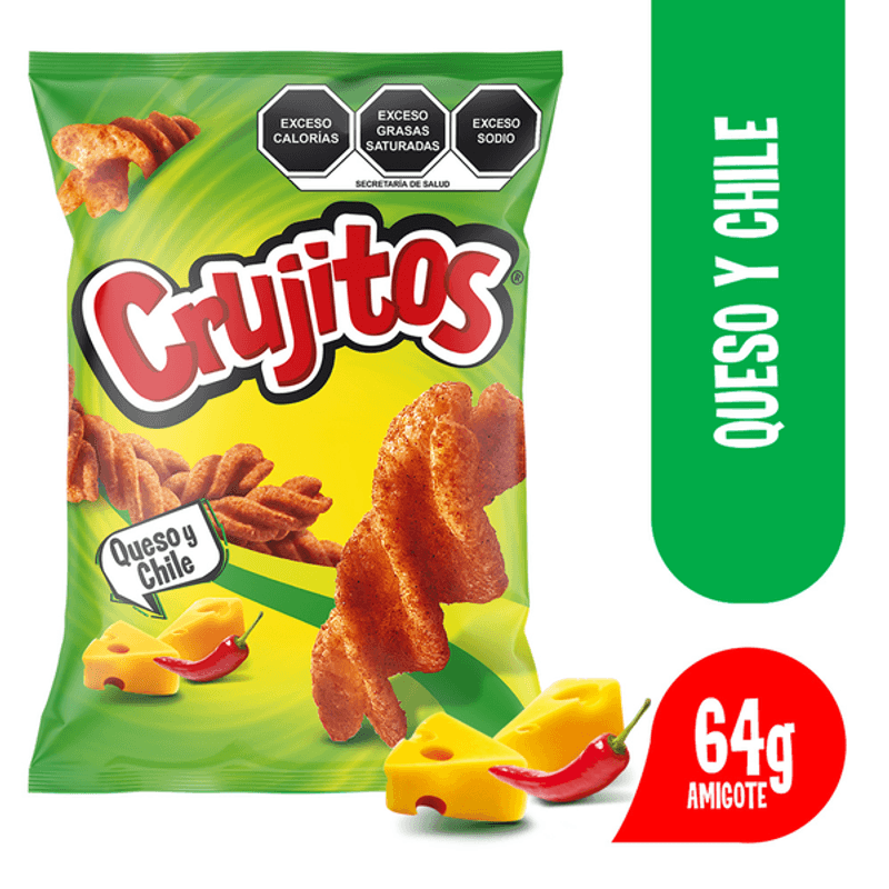 Sabritas Botana Crujitos Sabor Queso Y Chile 64 G - Mi Tienda Del Ahorro