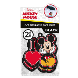 Disney Mickey Mouse Aromatizante para Auto Black Papel 2 pz