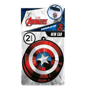 Disney Avengers Aromatizante para Auto New Car Capitán América Papel 2 pz