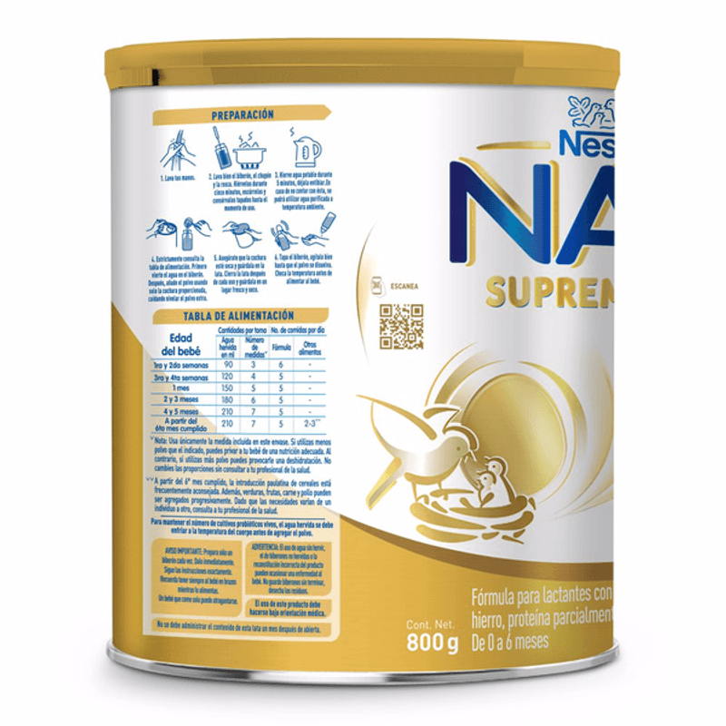 Farmacias del Ahorro, Fórmula infantil NAN® 1 SUPREME PRO, De 0 a 6 meses,  1 lata de 800g