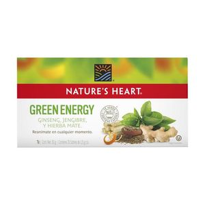 Té Nature's Heart Green Energy con 20 Sobres