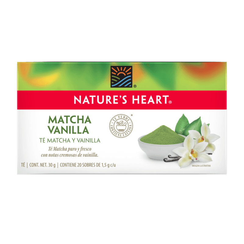 Té Nature's Heart Matcha Vainilla, 30 gr.